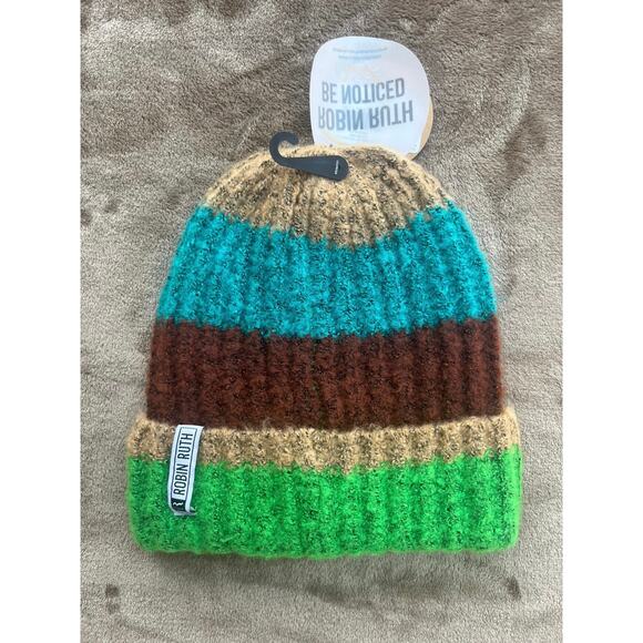 Robin‎ Ruth of the Rockies NWT Striped Colorado Patch Beanie Winter Hat - Picture 2 of 6